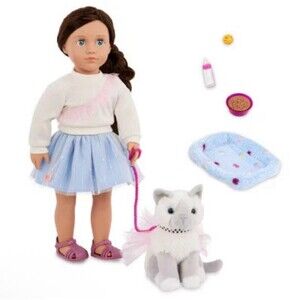 Our Generation Mindy & Pepper 18'' Doll & Pet Kitten Set NEW